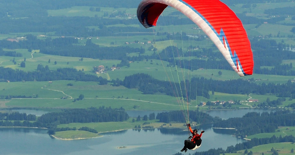 Viyana'nın Manzaralı Peyzajlarının Üzerinde Yamaç Paraşütü