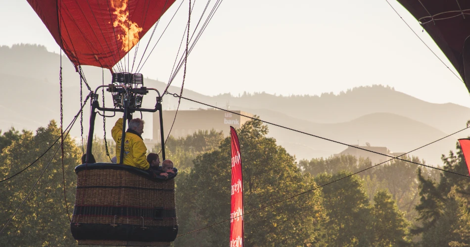 Paseo en globo aerostático sobre los viñedos de Viena